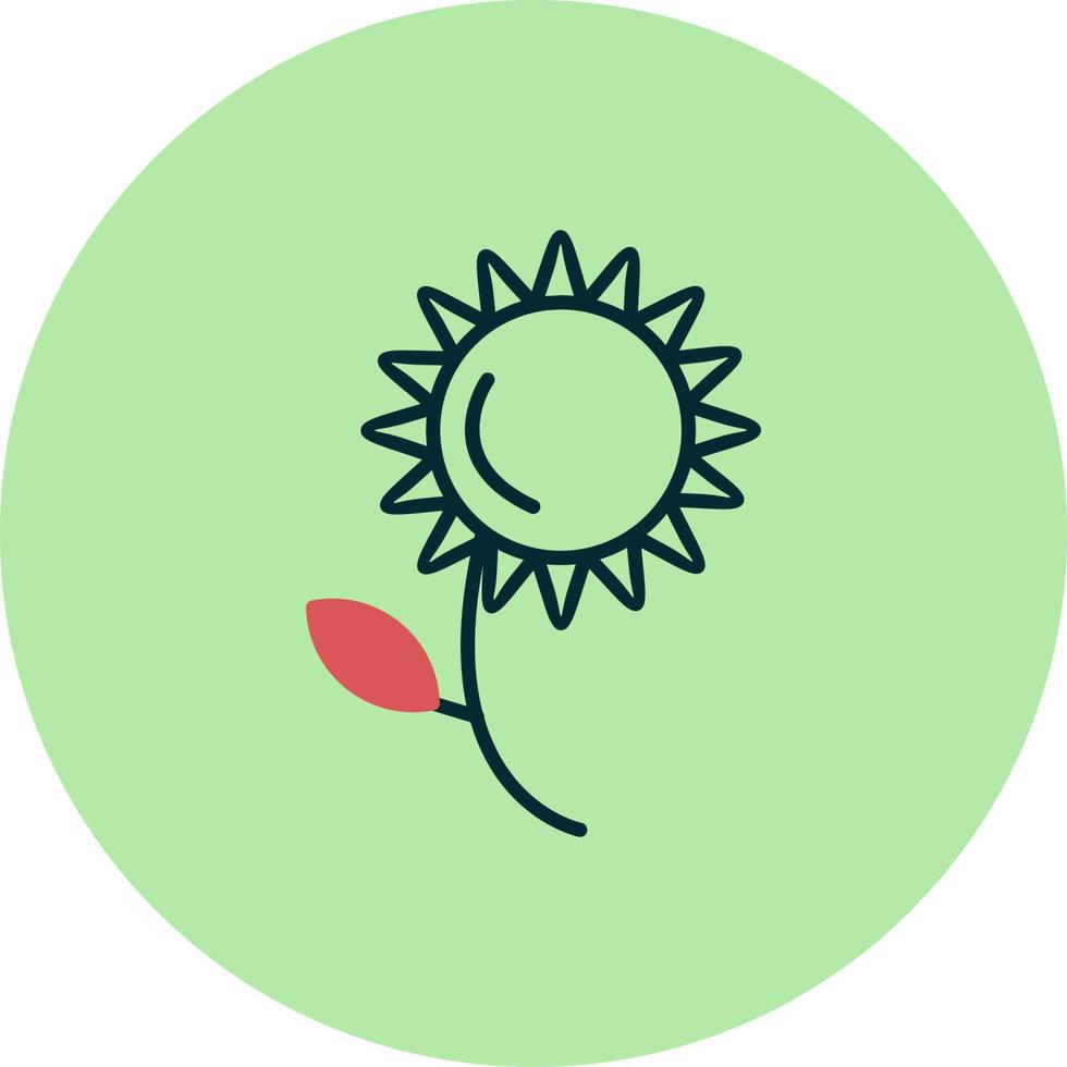 Symbol für Sonnenblumenvektor vektor