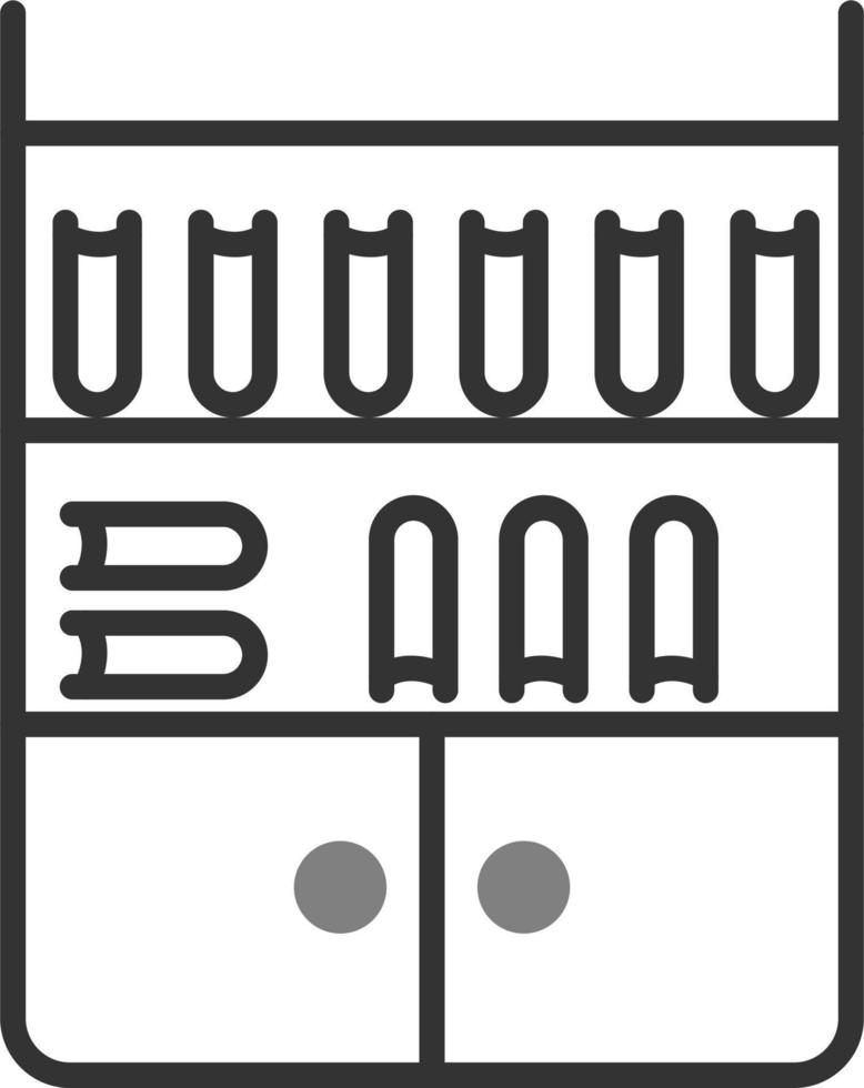 Bücherregal-Vektorsymbol vektor