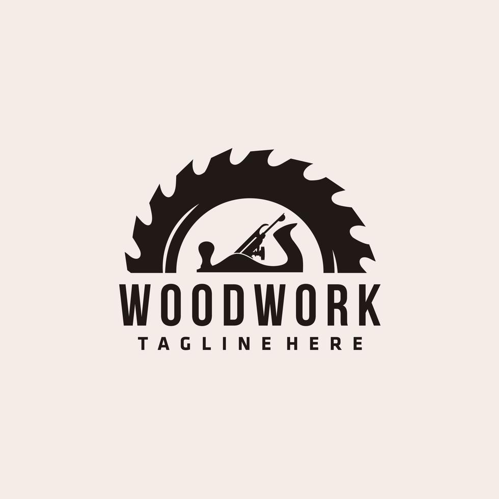 snickeri, träarbetare, träbearbetning logotyp design för trä affär, industri vektor
