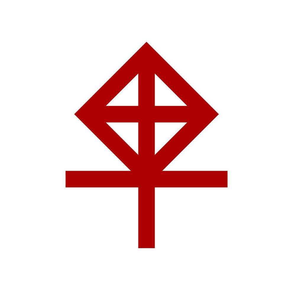 gnosticism vektor ikon. gnosticism röd symbol.