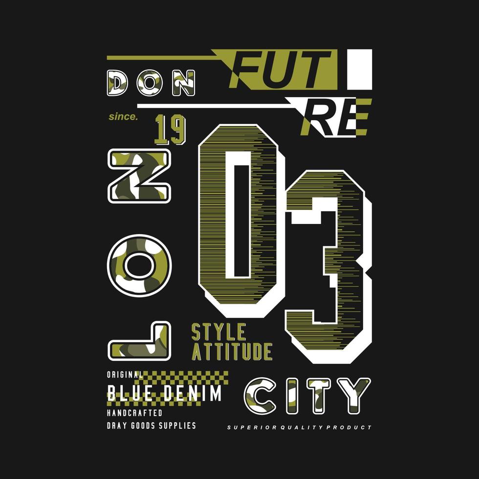 abstraktes grafikdesign londons, typografietextrahmenvektorillustrationsdruckt-shirt vektor