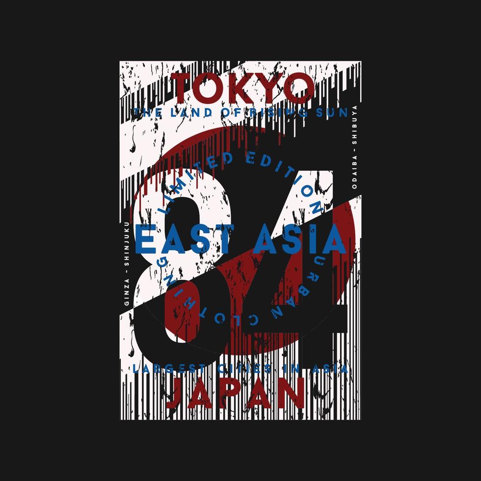 tokyo japan abstrakt grafisk, t skjorta vektor, illustration, för Häftigt tillfällig herr stil vektor