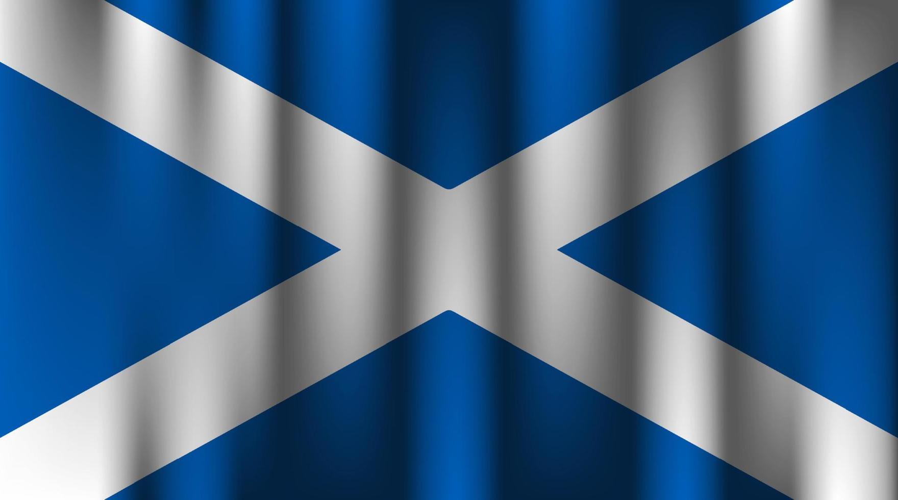 Flagge von Schottland Land Nation Symbol 3d Textil Satin Effekt Hintergrundbild Vektor