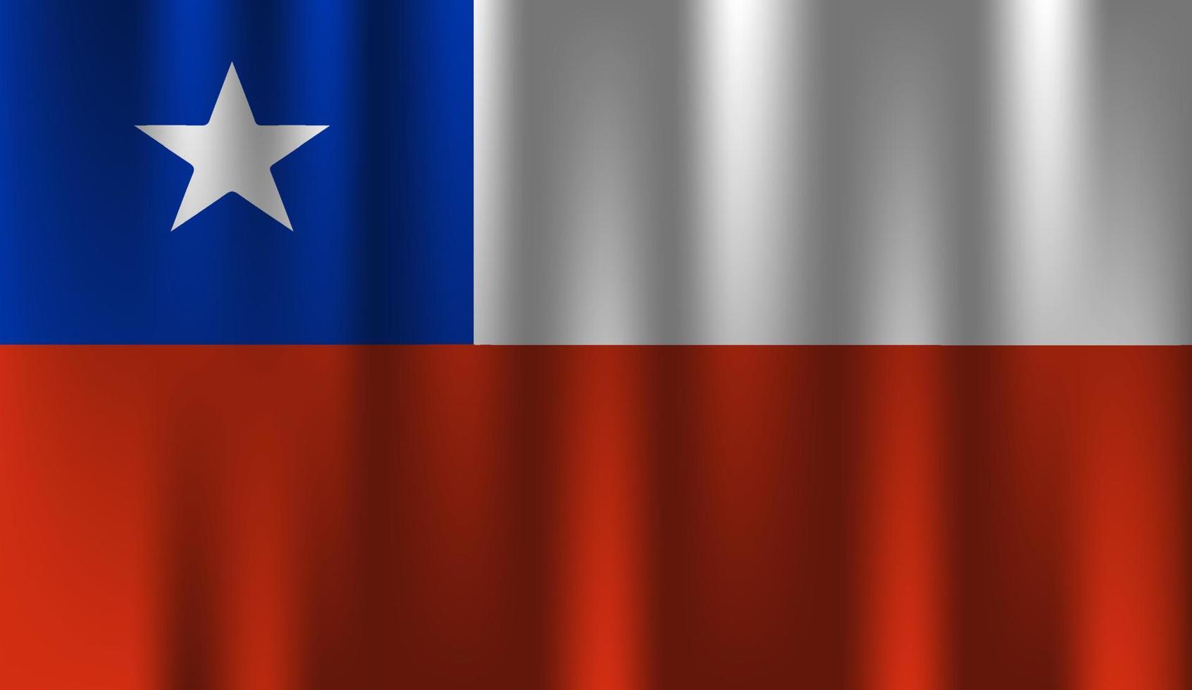 flagga av chile Land nation symbol 3d textil- satin effekt bakgrund tapet vektor