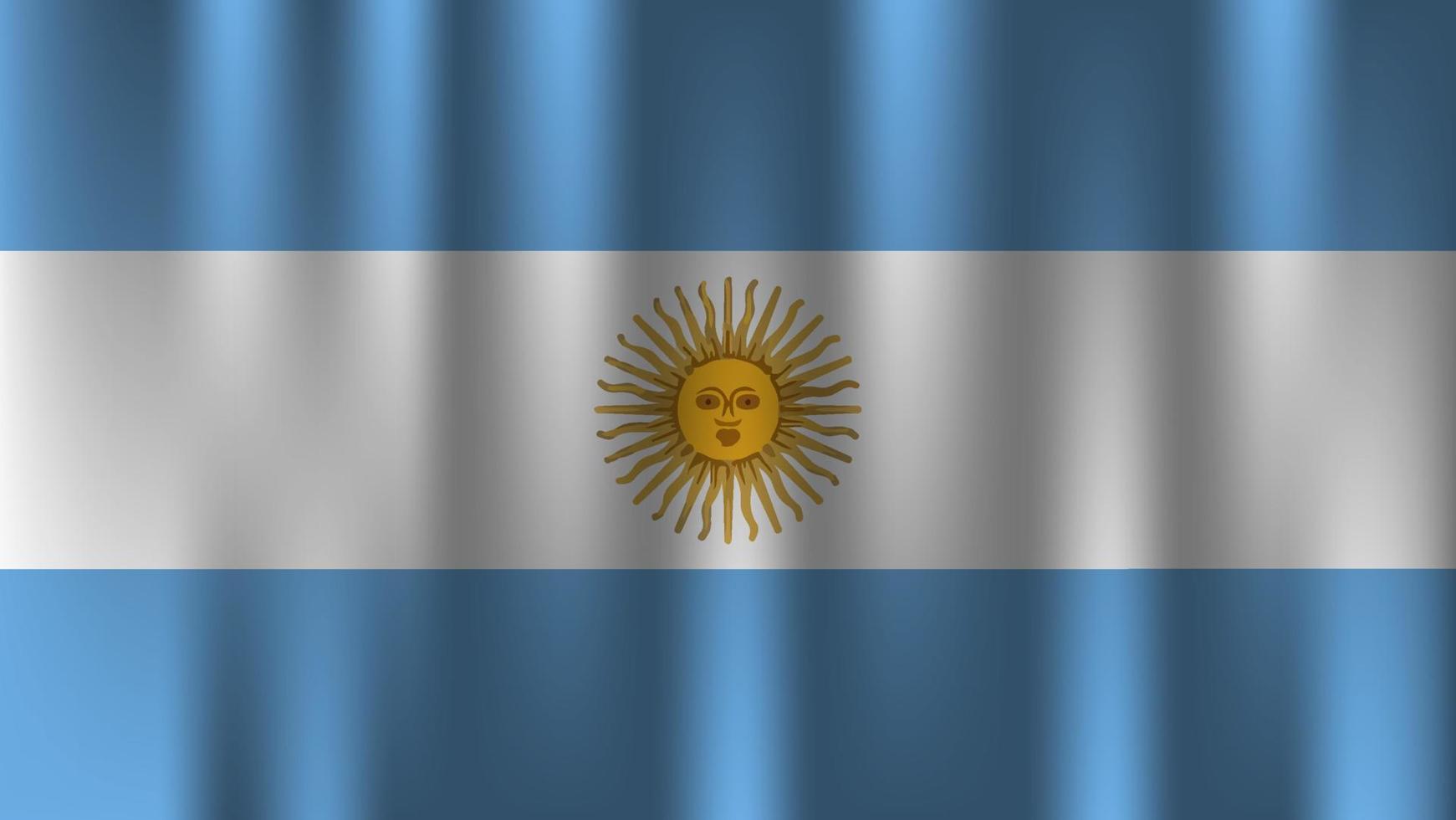 flagga av argentina Land nation symbol 3d textil- satin effekt bakgrund tapet vektor