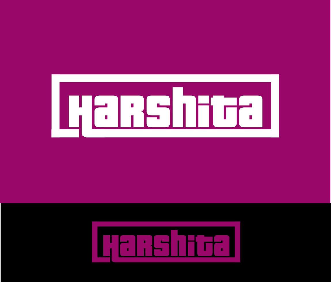 Harschita-Typografie-Logo. Harshita-Markenlogovektor. vektor