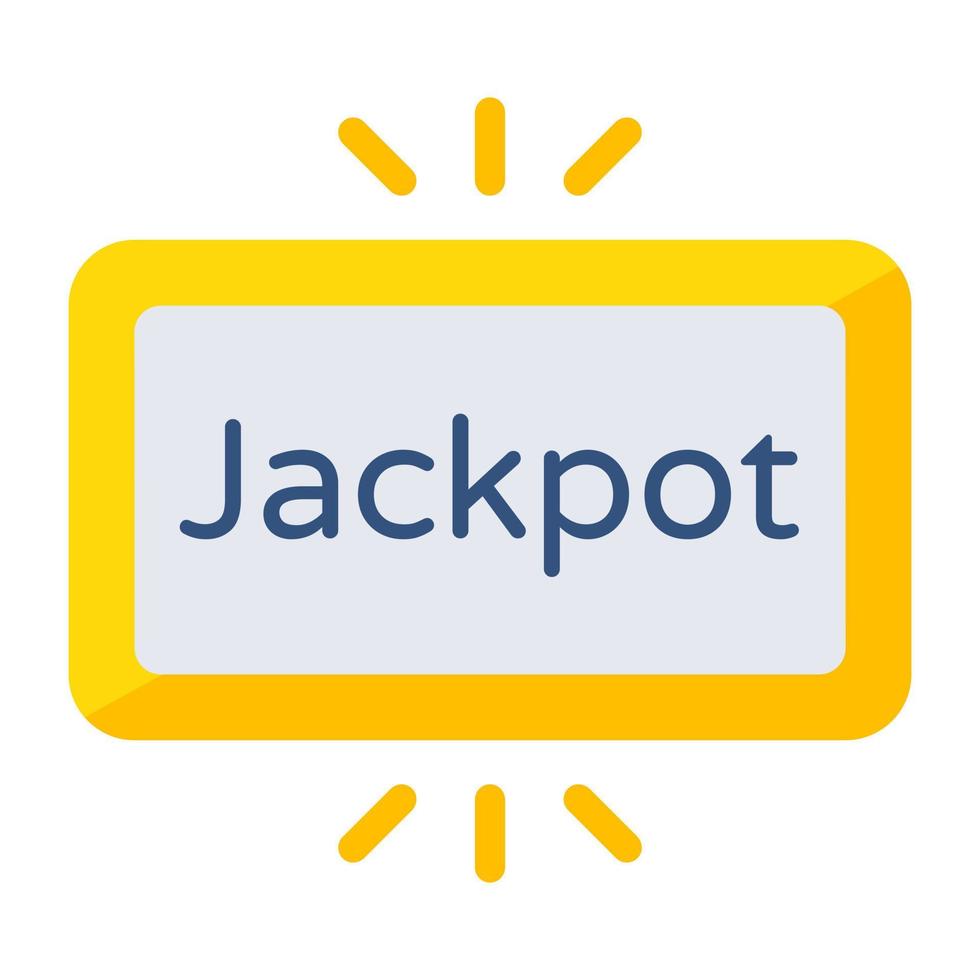 perfekte Design-Ikone des Jackpot-Boards vektor