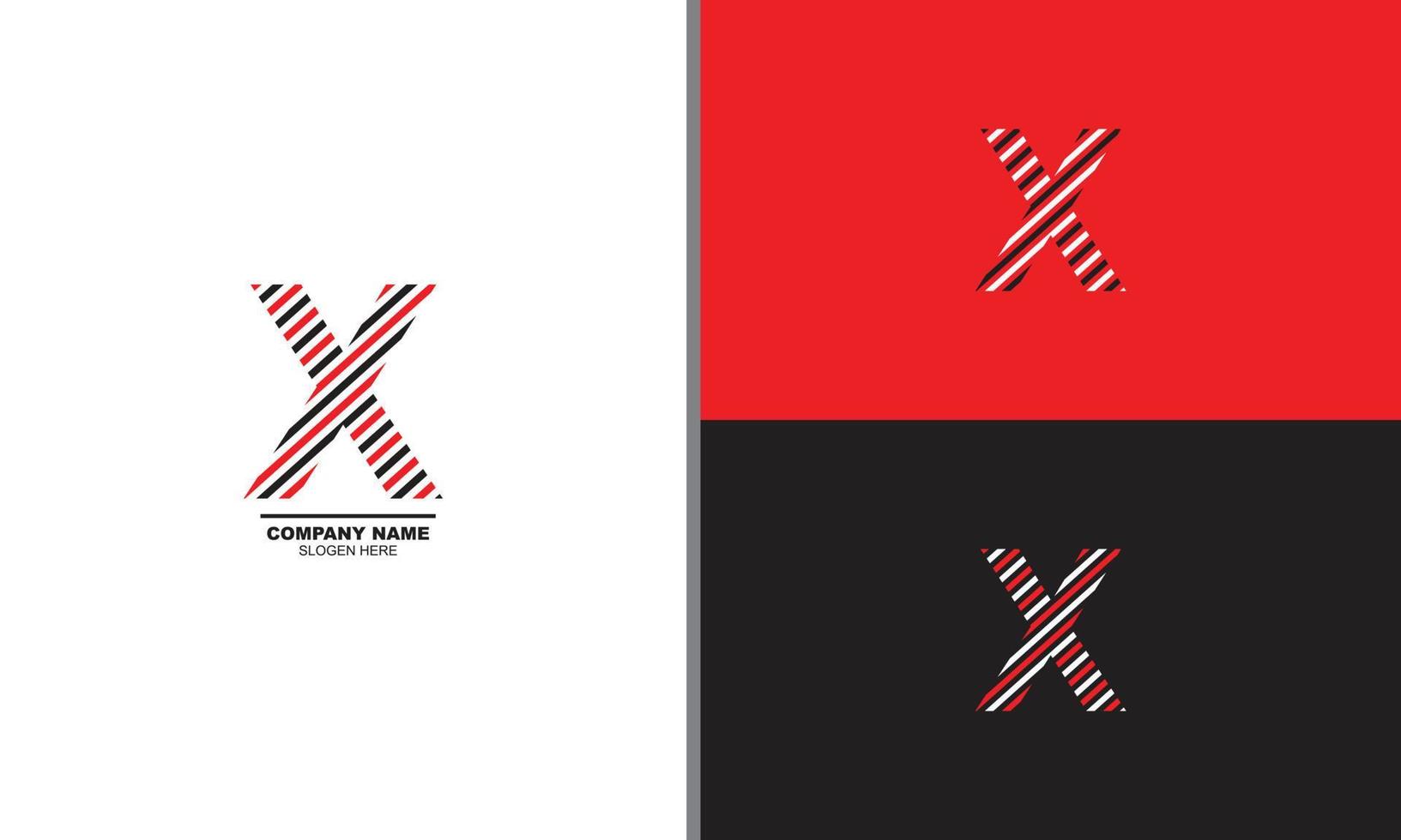 x brev logotyp design mall element vektor