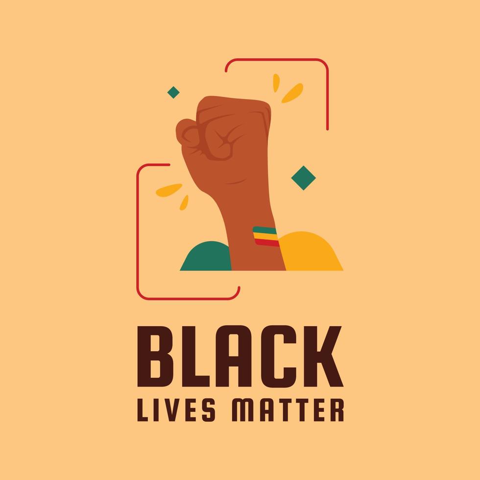 Black Live Matter Design für internationale Momente vektor