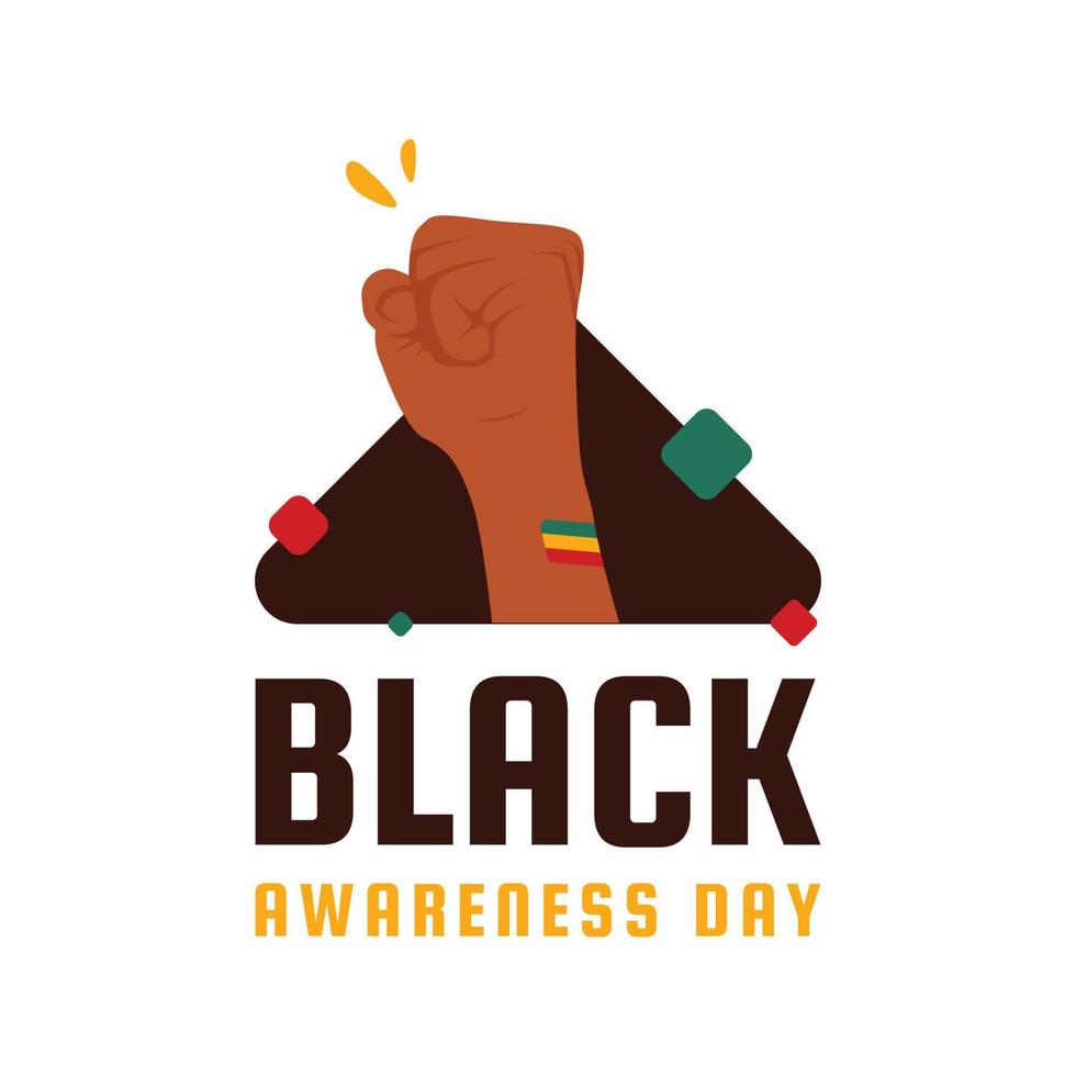 Black Awareness Day Design für internationalen Moment vektor