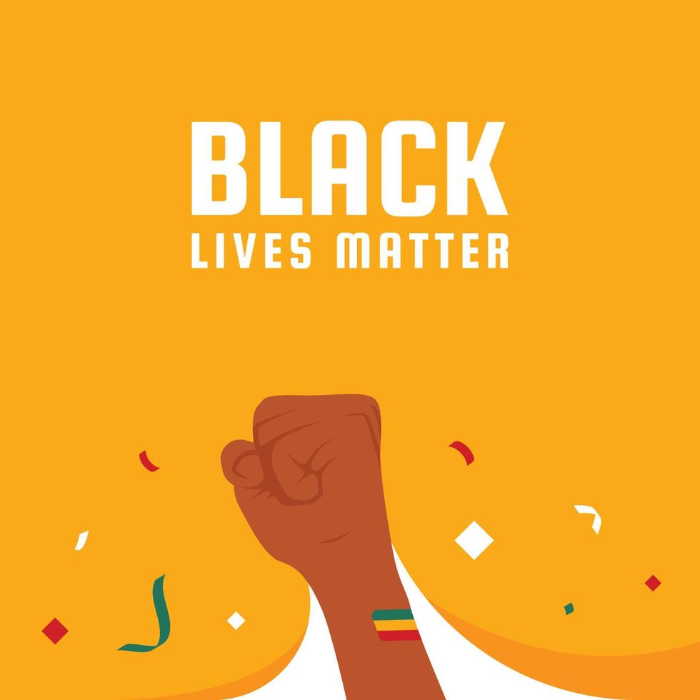 Black Live Matter Design für internationale Momente vektor