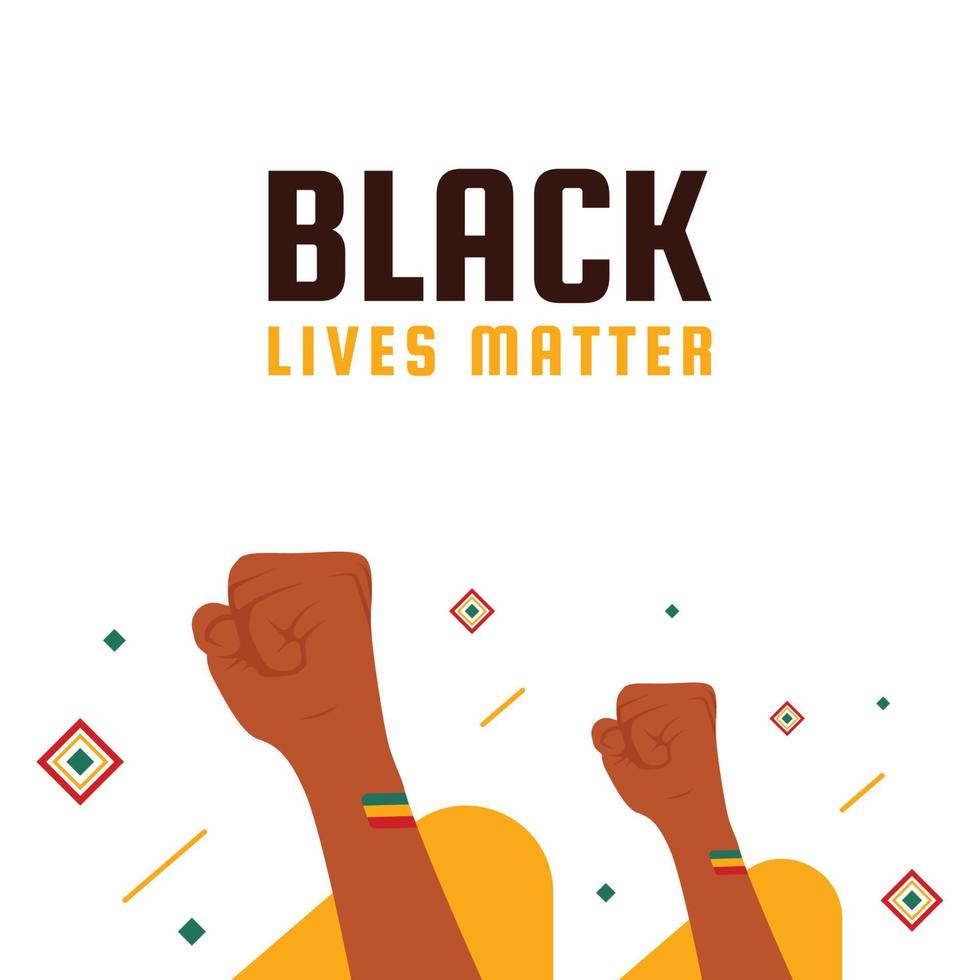 Black Live Matter Design für internationale Momente vektor