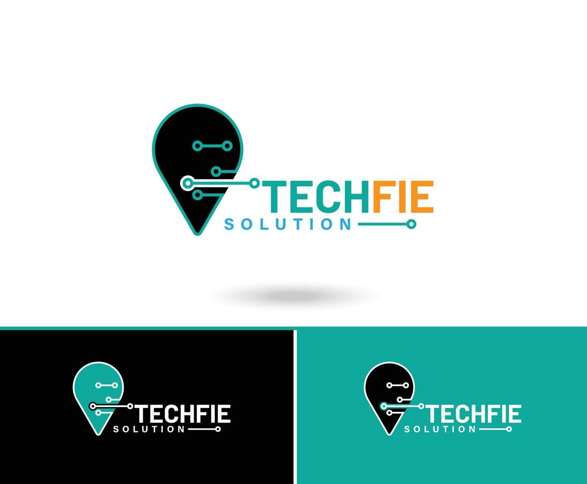 Technologie - Vektorlogo für Corporate Identity. abstraktes Chipzeichen. netzwerk, internet-tech-konzeptillustration. Gestaltungselement vektor