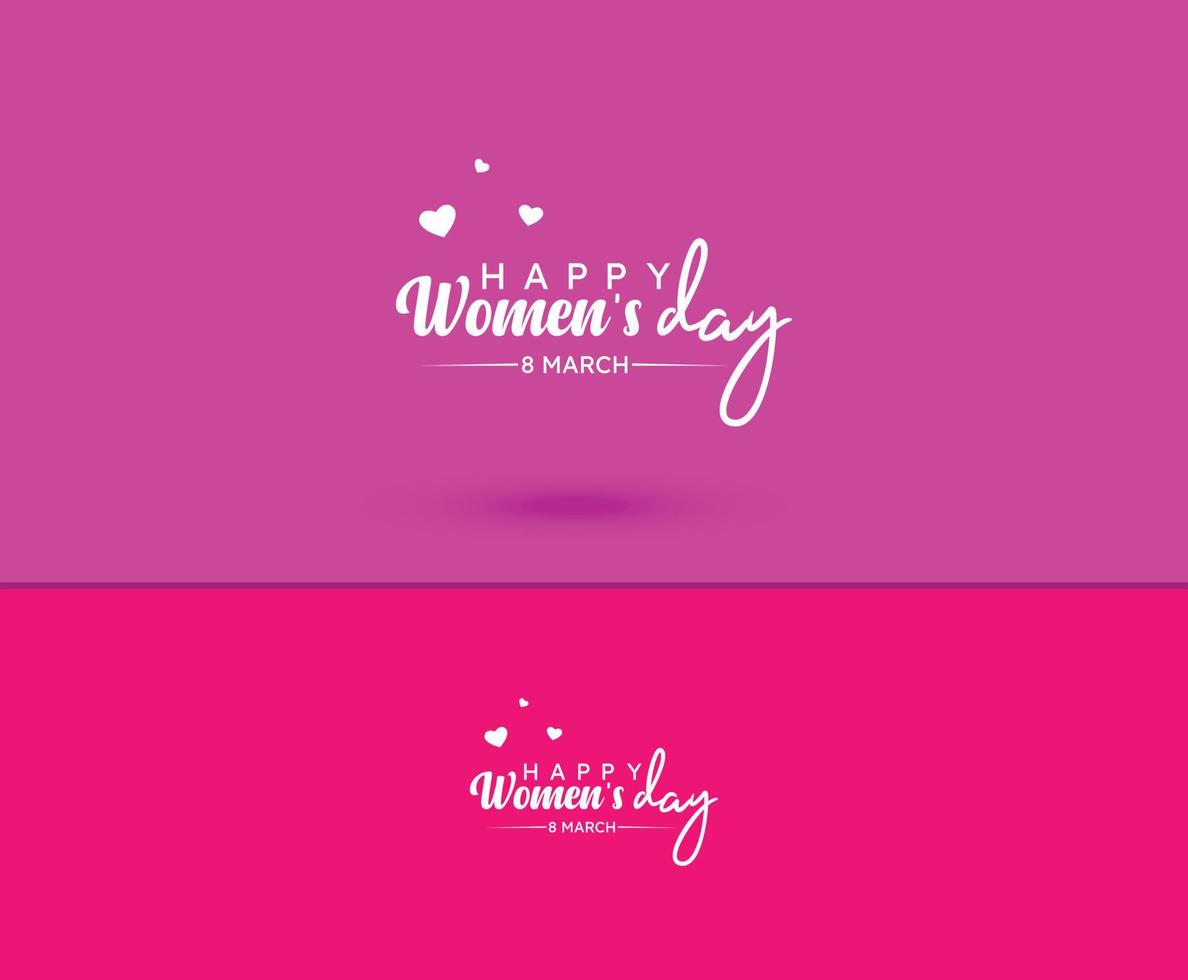 abstraktes Happy Women's Day Logo, Happy Women's Day, Love Vector Mnemonic Logo Design