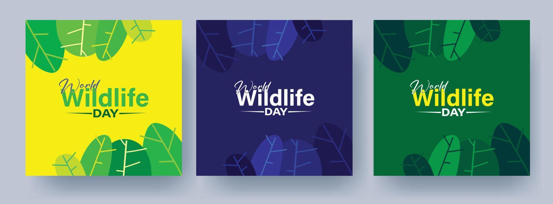 Welttierschutztag mit Wald, Vektormnemonik-Designkonzept, für Poster, Banner, Hintergrund, Kampagne und Gruß vektor