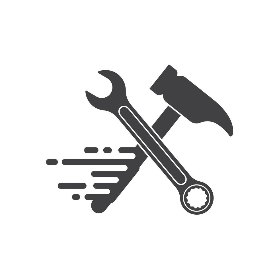 snabb bygga och renovering logotyp ikon vektor illustration