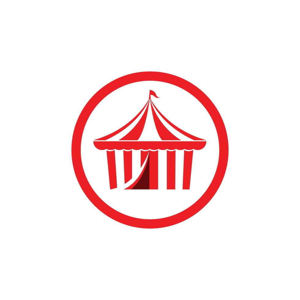 cirkustält logotyp mall vektor