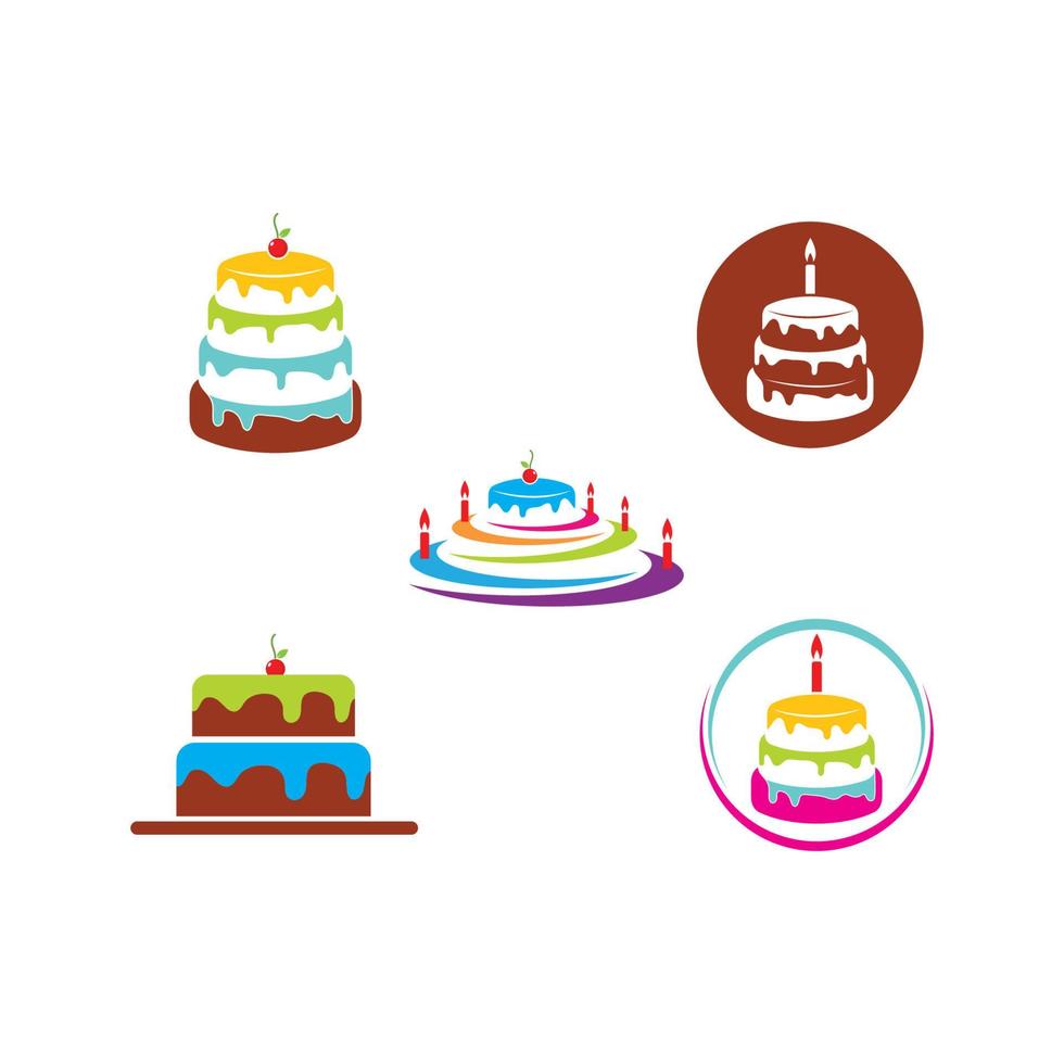 Kuchen Bäckerei Symbol Logo vecto vektor