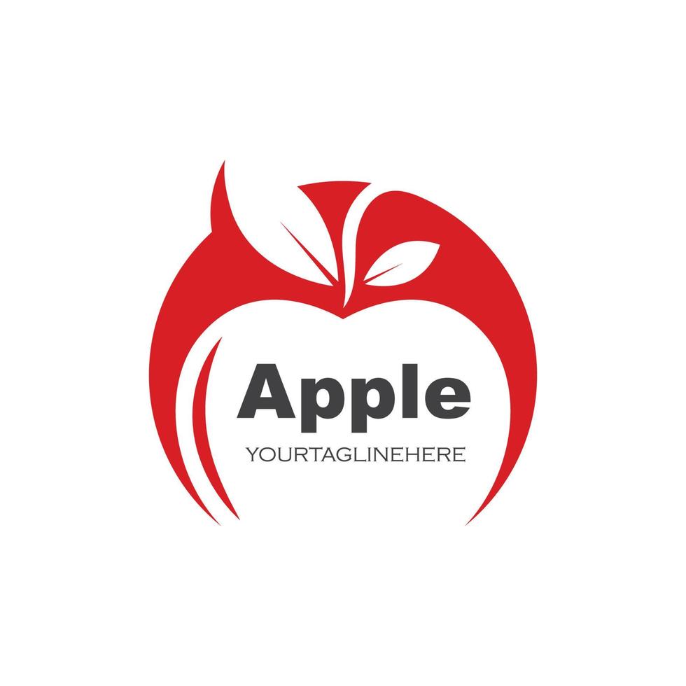Apfel-Logo-Symbol-Vektor-Illustration-design vektor