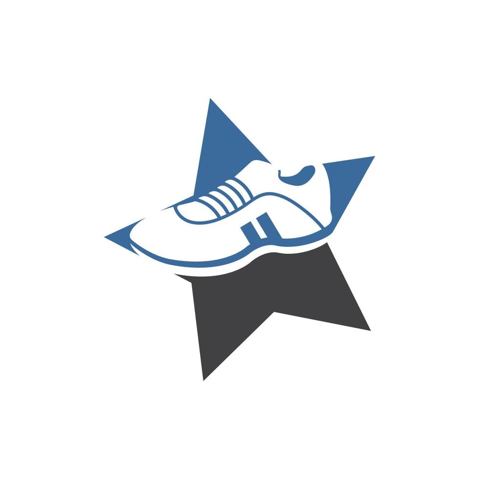 Sportschuhe Symbol Logo Vektor Illustration Design
