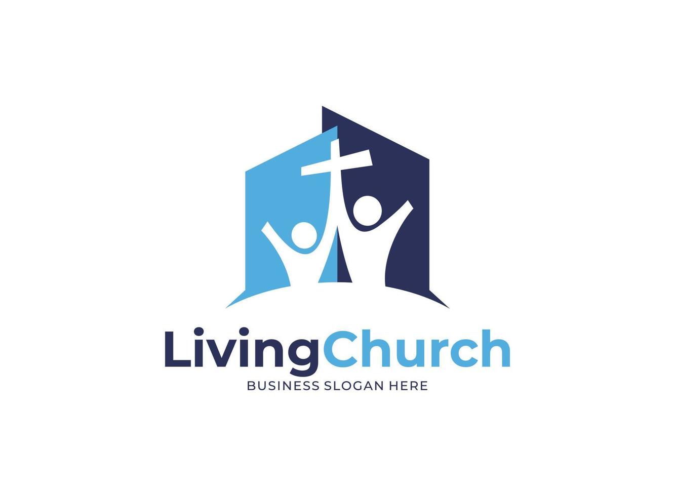 illustration vektor grafisk av levande kyrka logotyp mönster begrepp. perfekt för gemenskap, utbildning, bibel, katolik.