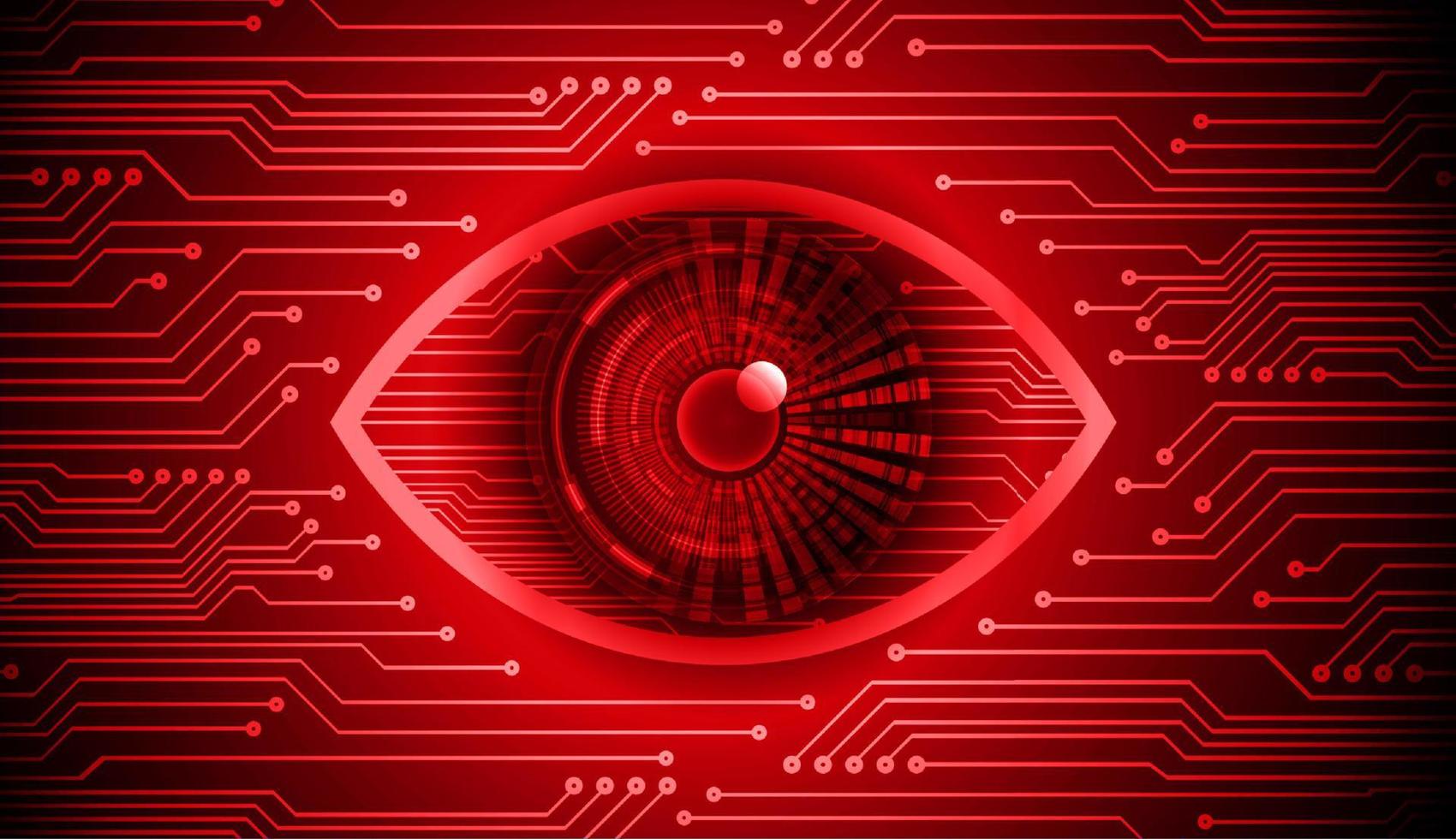 moderner cybersicherheitstechnologiehintergrund mit auge vektor