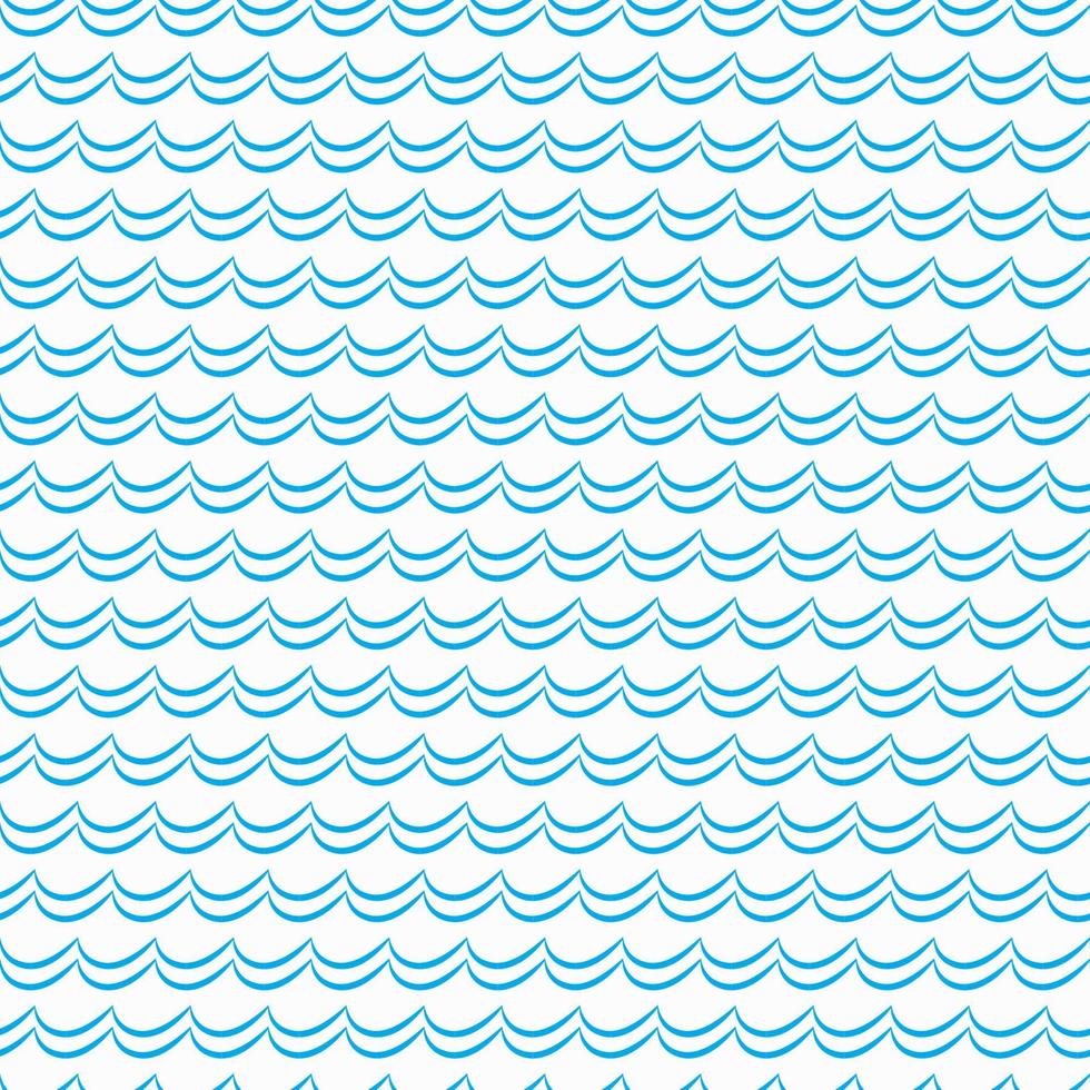 Blau Ozean und Meer Wellen nahtlos Muster vektor