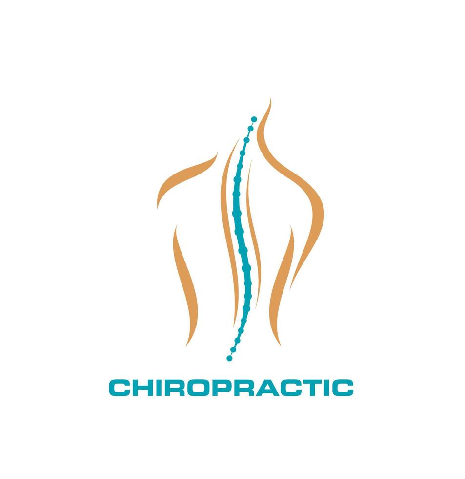 Chiropraktik Massage, Rücken Gesundheit Symbol oder Emblem vektor