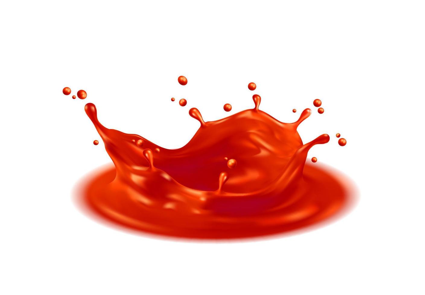 tomat ketchup korona krona stänk realistisk 3d vektor