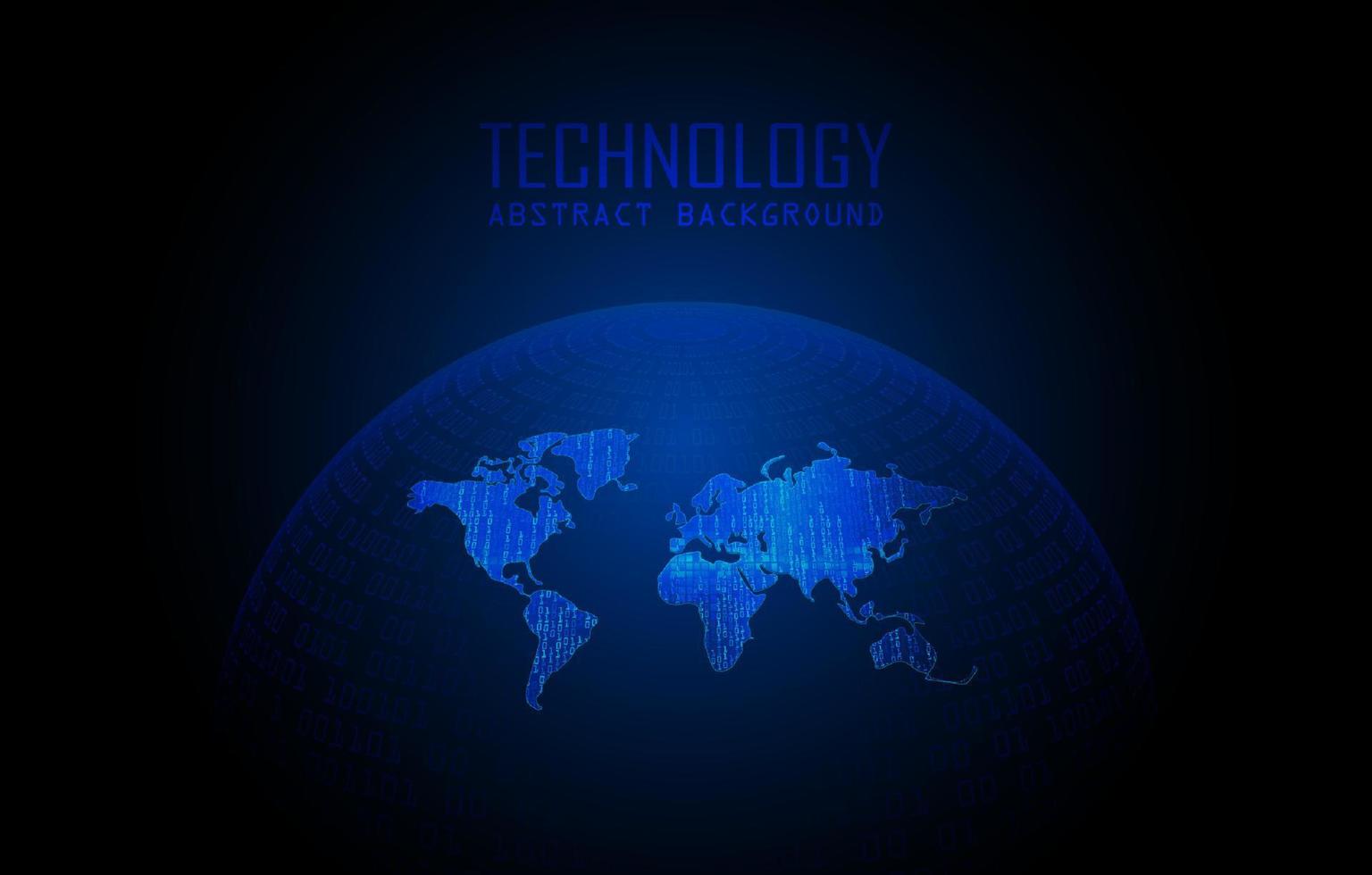 modern värld Karta holograf på teknologi bakgrund vektor
