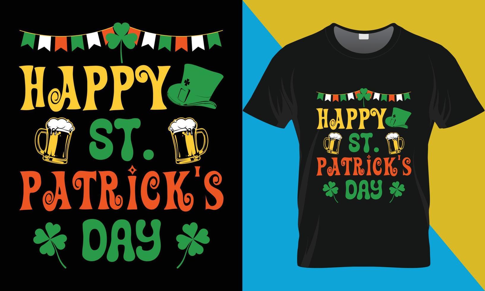 glücklich st. Patrick's Day T-Shirt-Design vektor