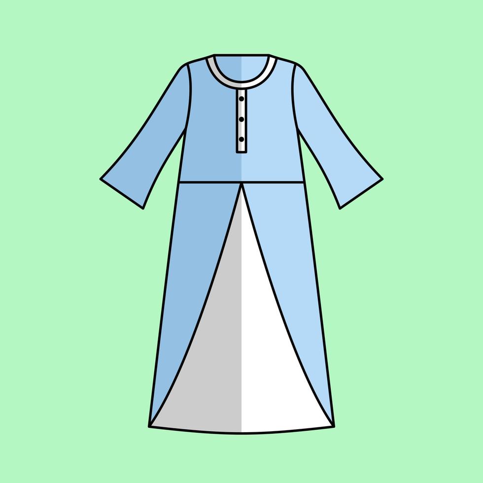 Illustration von ein Muslim Frau Kleid im Pastell- Farben vektor