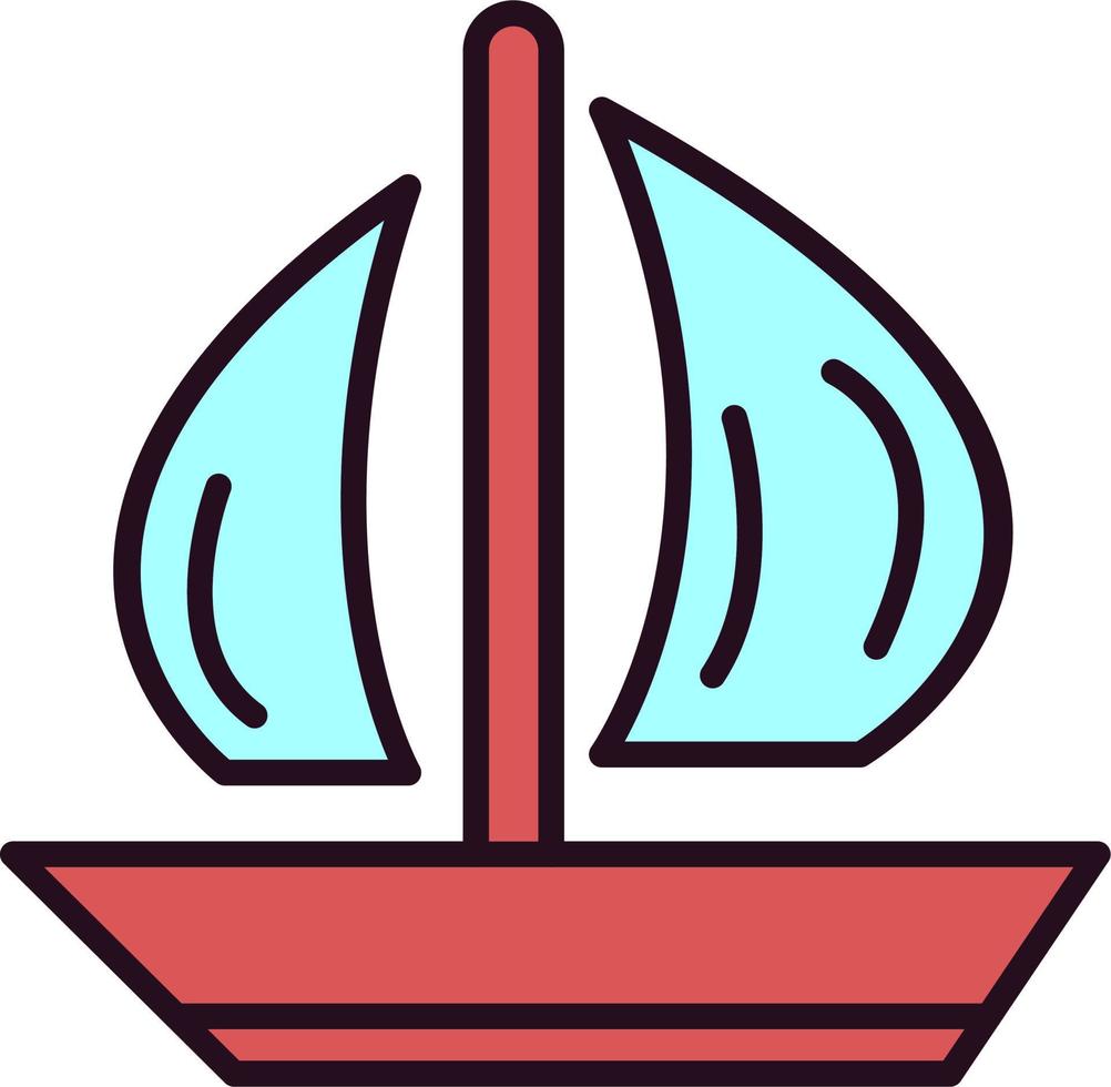 Segelboot-Vektorsymbol vektor