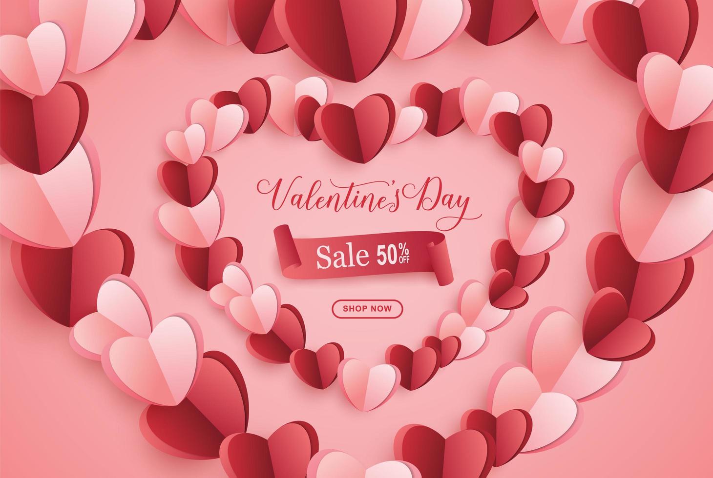 Happy Valentinstag Sale Banner vektor