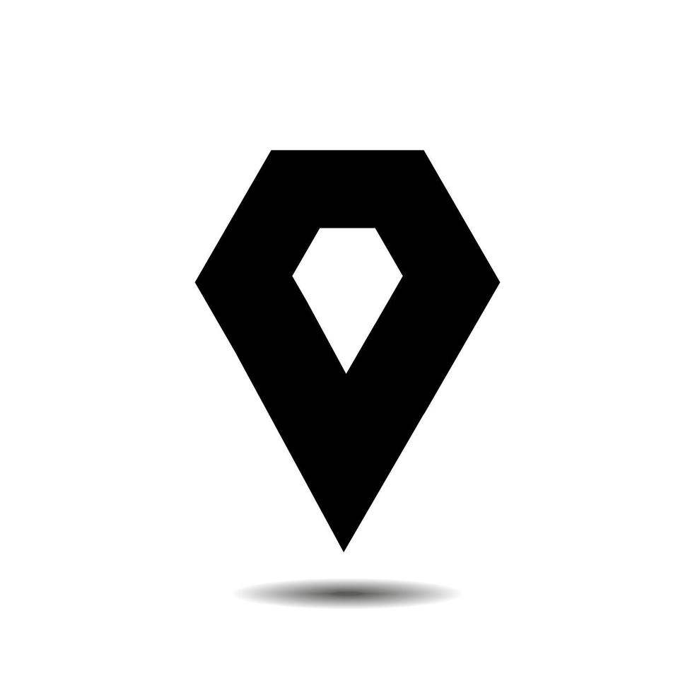 Diamant gestalten Ort Symbol Symbol vektor