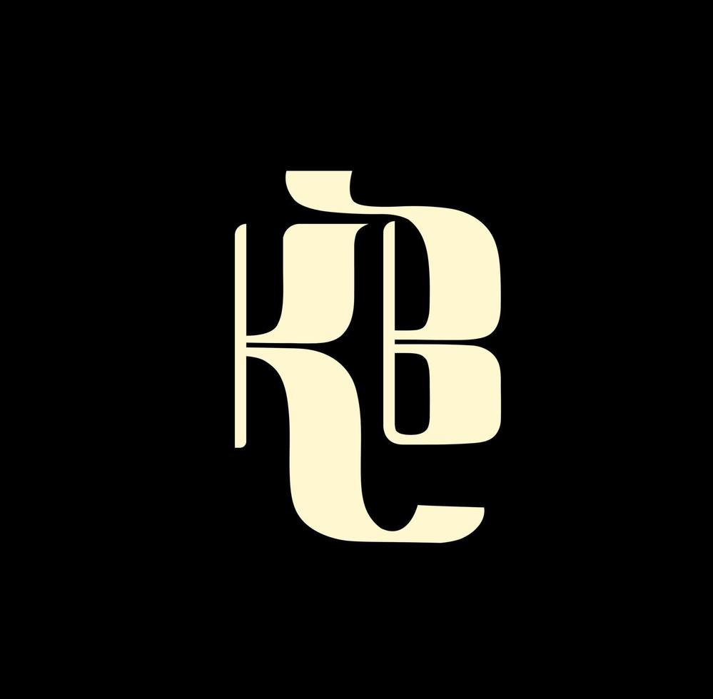 kb företag namn första brev monogram. kb brev logotyp. vektor