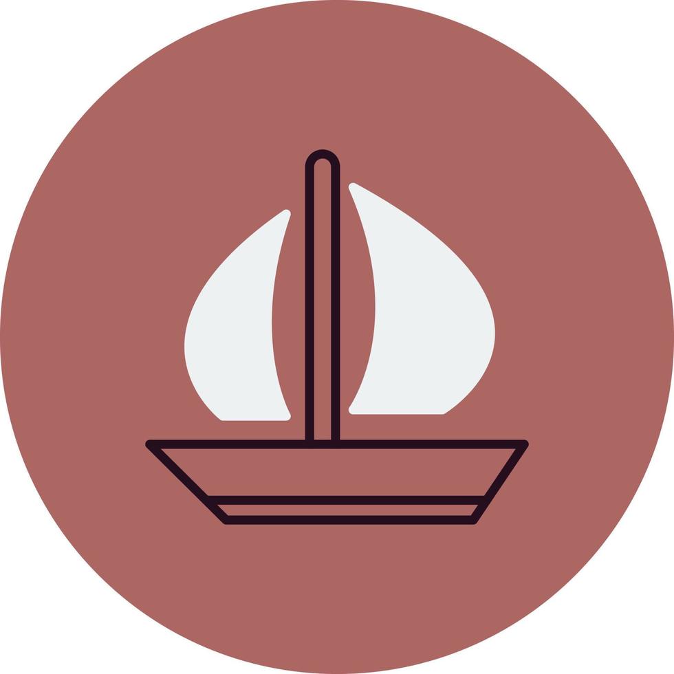 segla båt vektor ikon