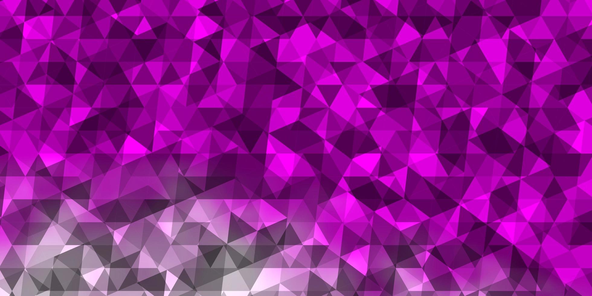 hellviolettes, rosa Vektorlayout mit Linien, Dreiecken. vektor