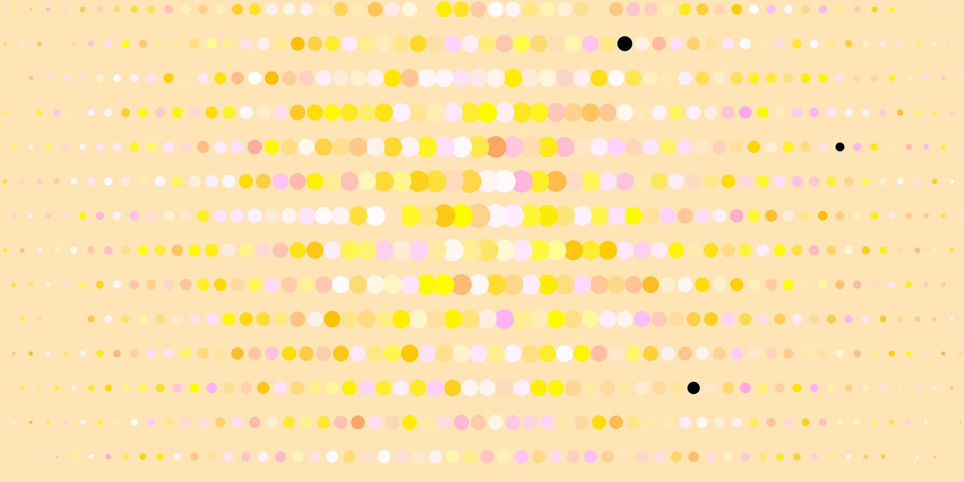 mörkrosa, gul vektorbakgrund med bubblor. vektor
