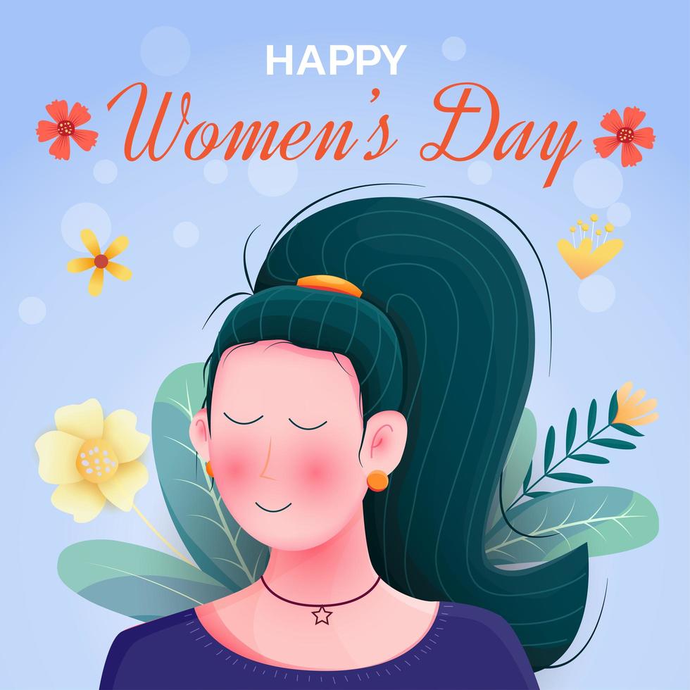 Illustration zum internationalen Frauentag des flachen Designs vektor