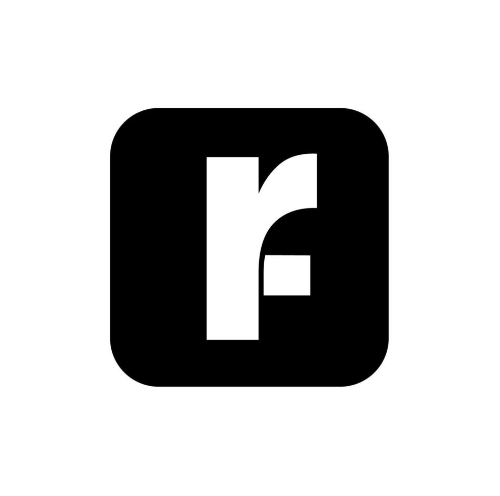 rf företag namn första brev monogram. rf ikon. vektor