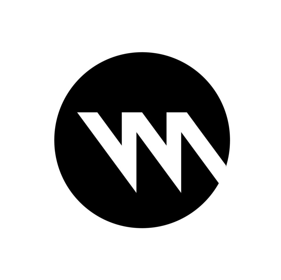 wa Marke Initiale Briefe Name Monogramm im schwarz runden . wa Logo. vektor