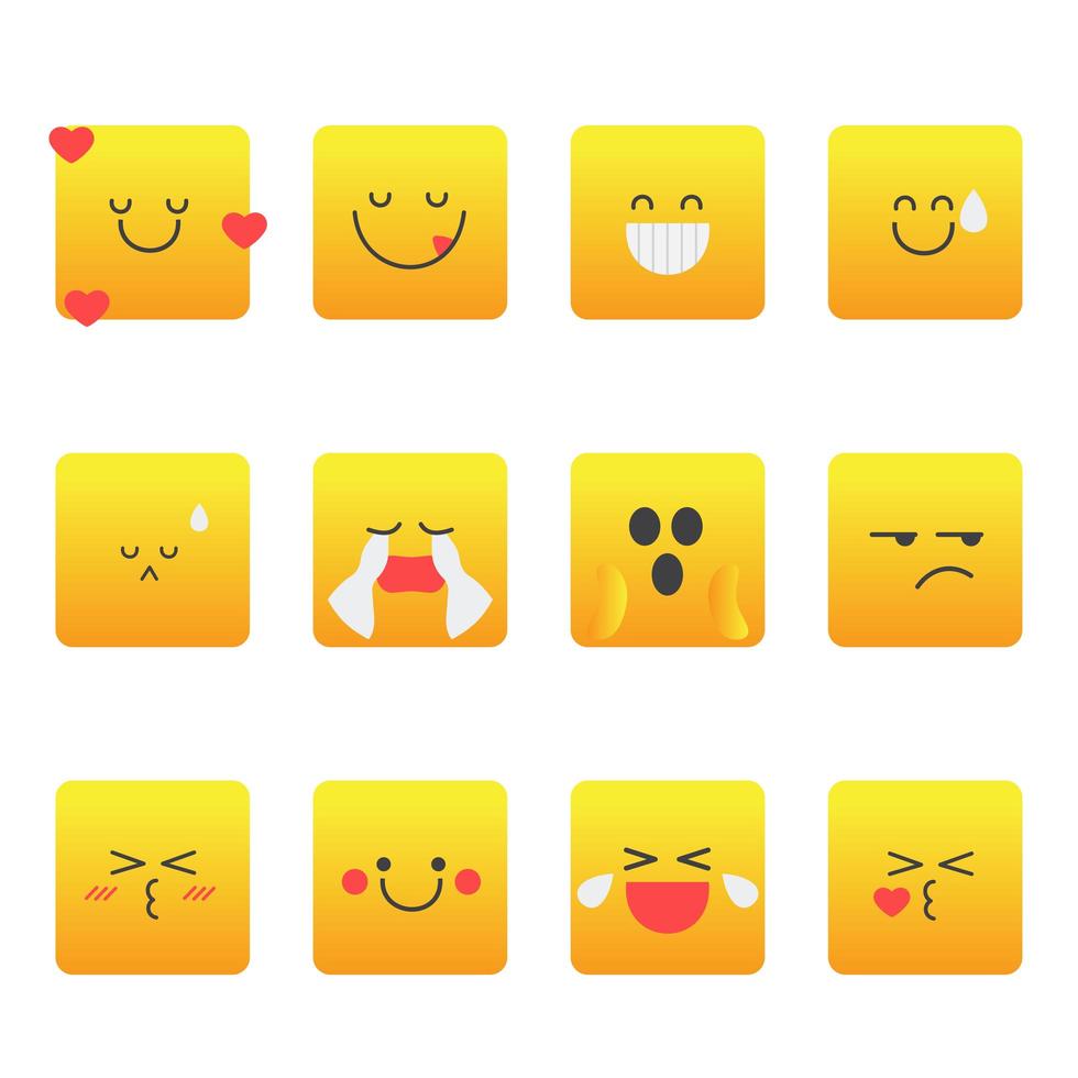 Aktienvektor der Emoticon-Sammlung vektor