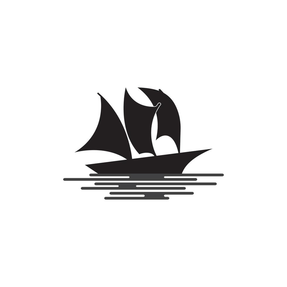 Segelschiff-Symbol vektor