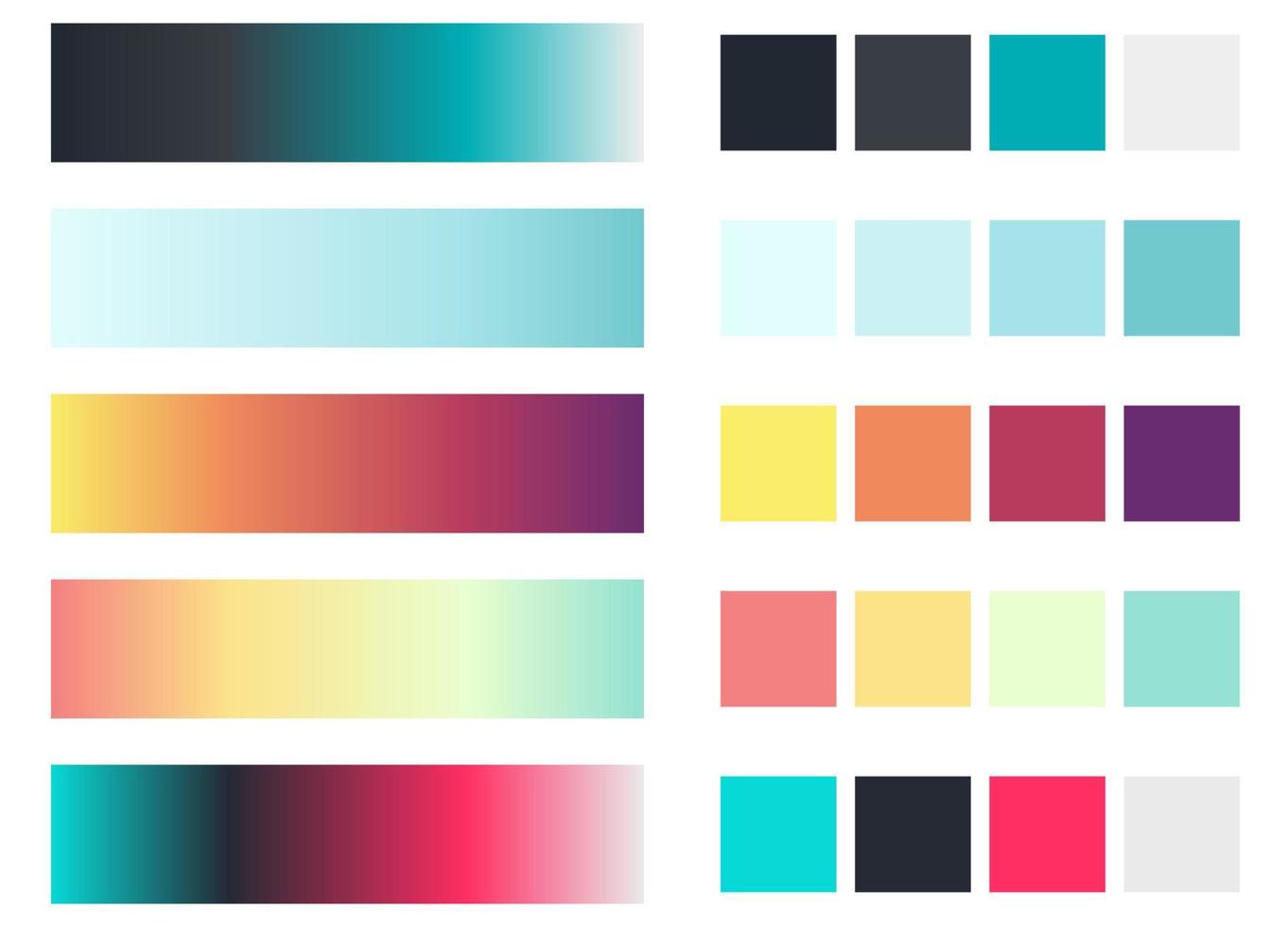 populär Färg palett. ett exempel av en Färg schema. prognos av de framtida Färg trend mall. lutning och fast Färg sammansättning för modern design. vektor eps 10.