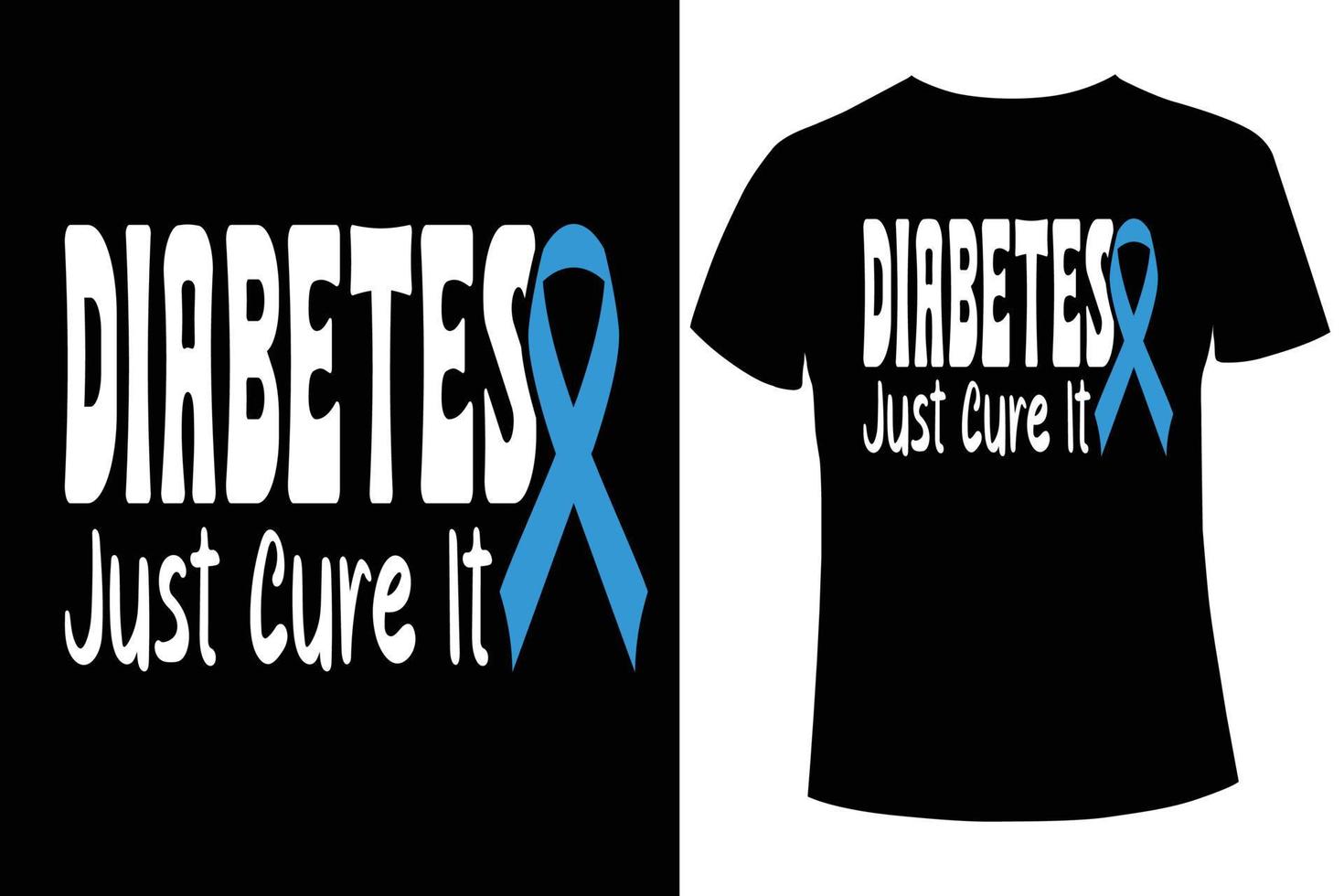 diabetes bara bota den diabetes medvetenhet t-shirt design vektor mall