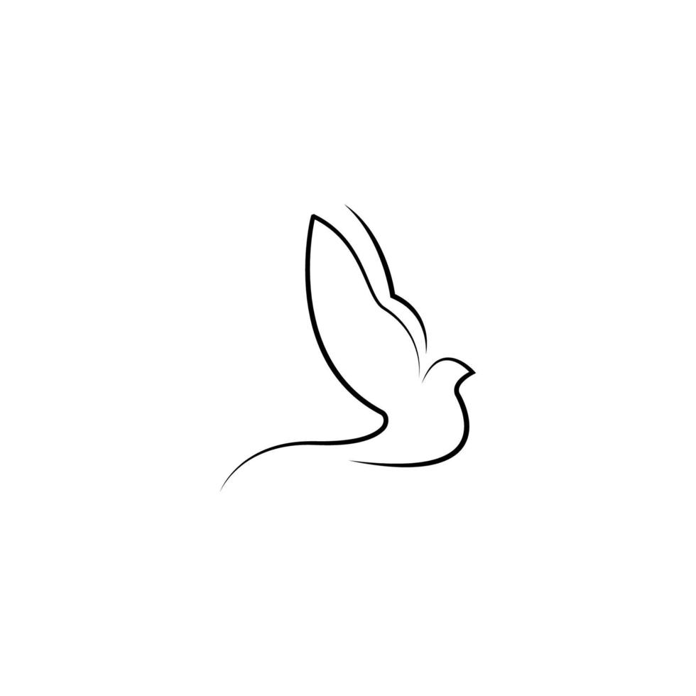 Vogel-Symbol-Illustrationsvektor vektor