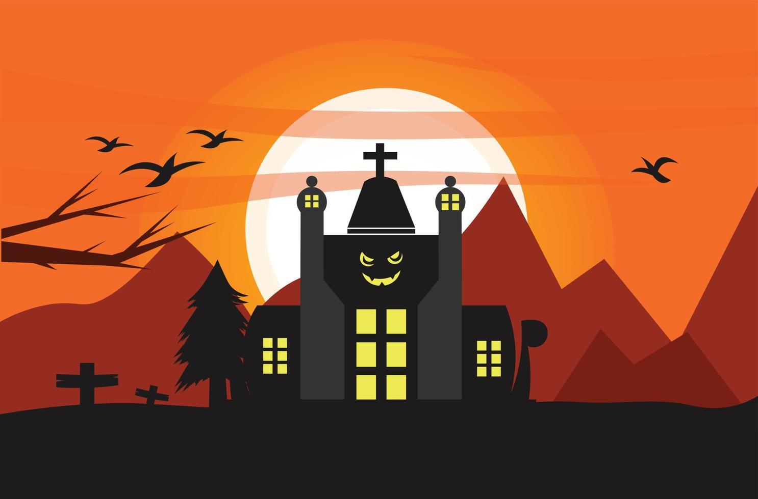 Halloween-Hintergrund und -Elemente vektor