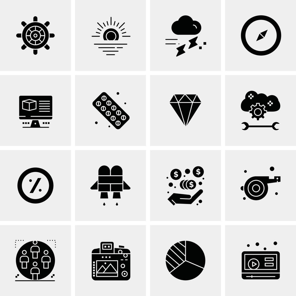 16 universelle Business-Icons Vektor kreative Icon-Illustration zur Verwendung in Web- und mobilen Projekten