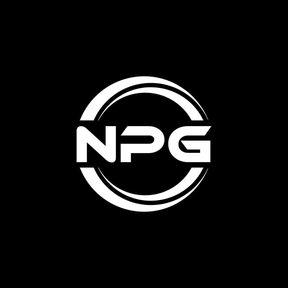 npg brev logotyp design i illustration. vektor logotyp, kalligrafi mönster för logotyp, affisch, inbjudan, etc.